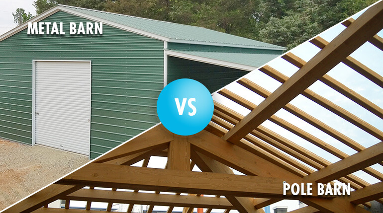 metal barn vs a wooden pole barn