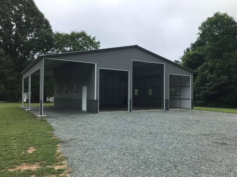 custom multipurpose metal garage with rv port