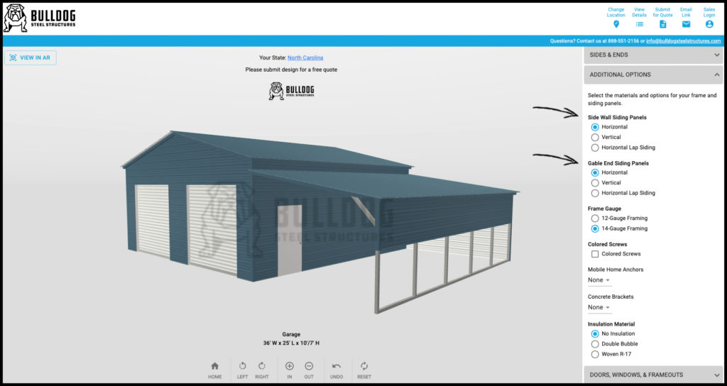 Additional options for 3D design builder